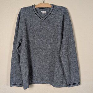 Carbon2Cobalt Men's XXL Sweater Chunky Knit 100% Cotton V Neck Fisherman
